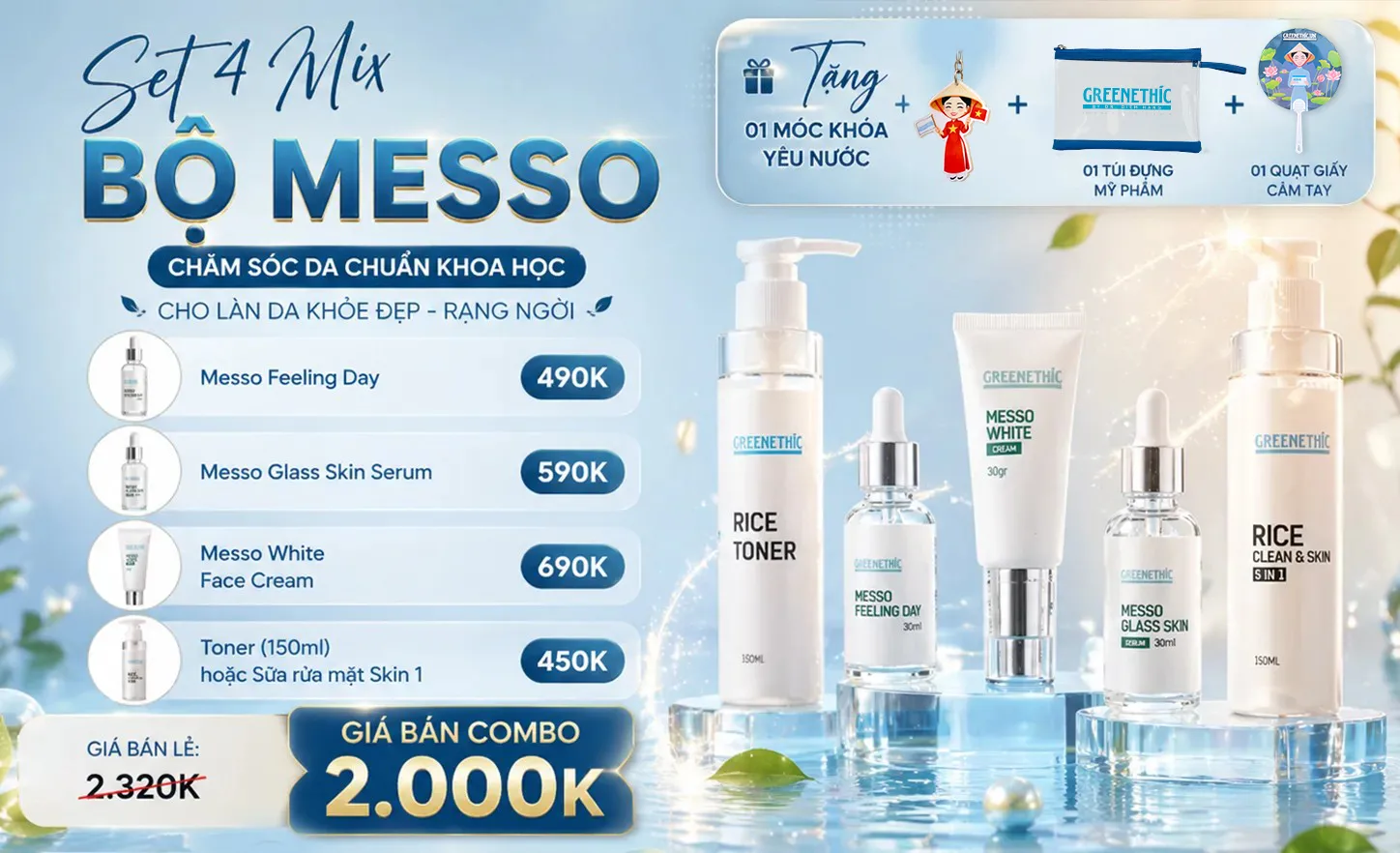 Set 4 mix bộ Messo